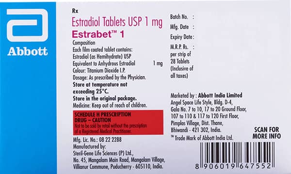 Estrabet 1mg Strip Of 28 Tablets