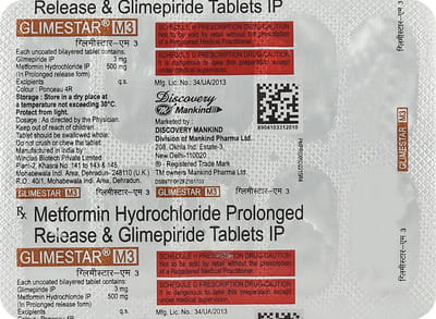 Glimestar M 3mg Strip Of 10 Tablets