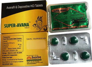 Super Avana Strip Of 4 Tablets