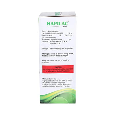 Hapilac Orange Flavour Bottle Of 200ml Syrup