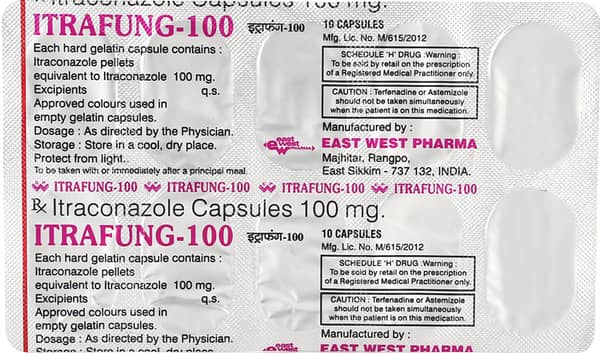 Itrafung 100mg Strip Of 10 Capsules