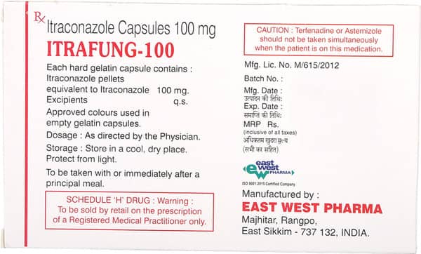 Itrafung 100mg Strip Of 10 Capsules