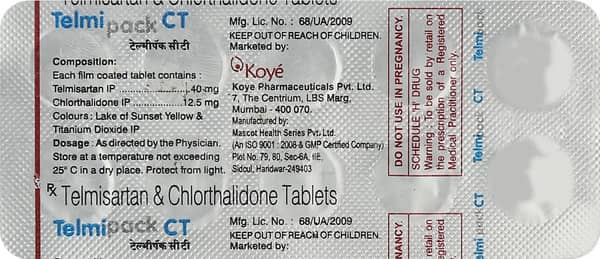 Telmipack Ct Strip Of 10 Tablets