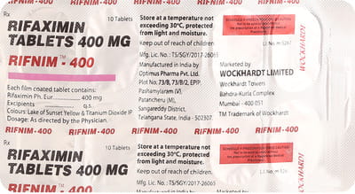 Rifnim 400mg Strip Of 10 Tablets