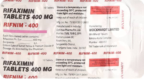 Rifnim 400Mg Strip Of 10 Tablets