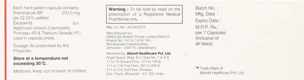 I Tyza 200mg Strip Of 7 Capsules