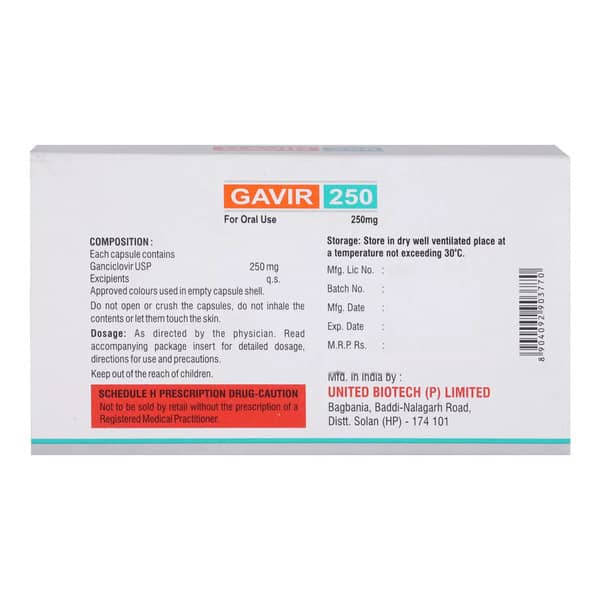 Gavir 250Mg Strip Of 8 Capsules