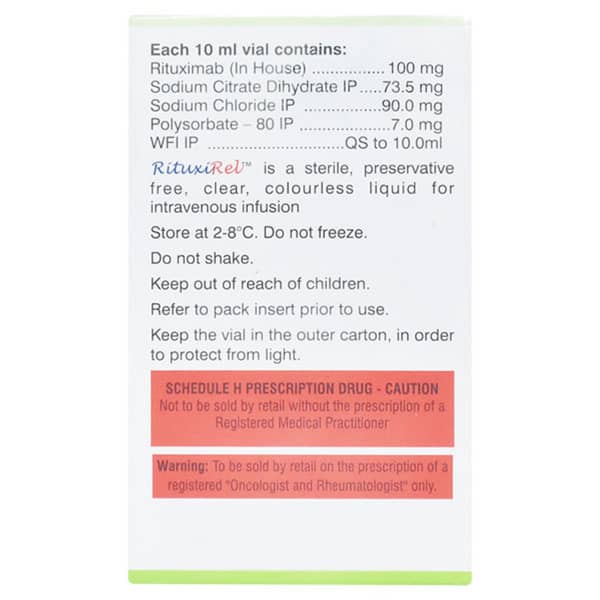 Rituxirel 100mg Vial Of 10ml Injection