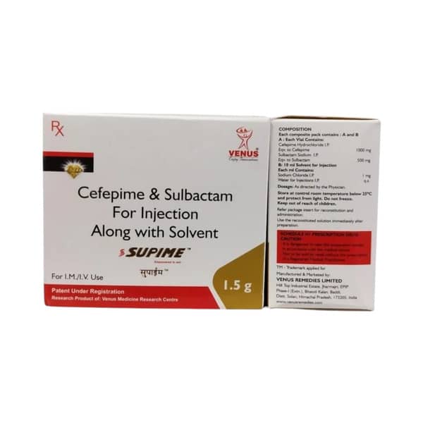Supime 1.5Gm Dry Vial Of 1 Powder For Injection
