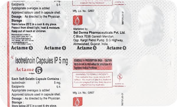 Actame 5mg Strip Of 10 Capsules