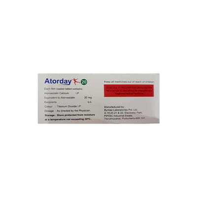 Atorday 20mg Strip Of 10 Tablets