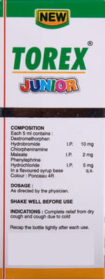 New Torex Junior Bottle Of 60ml Syrup