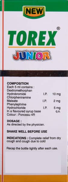 New Torex Junior Bottle Of 60ml Syrup