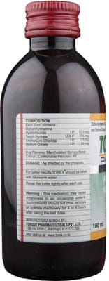 Torex Bottle Of 100ml Syrup