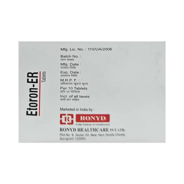 Etoron Er 600mg Strip Of 10 Tablets