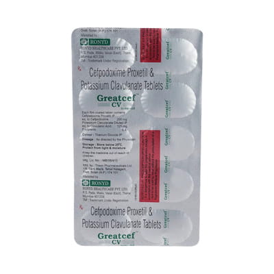 Greatcef Cv Strip Of 10 Tablets