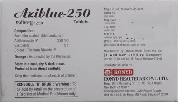 Aziblue 250mg Tablet