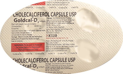 Goldcal D3 60k Strip Of 4 Softgel Capsules