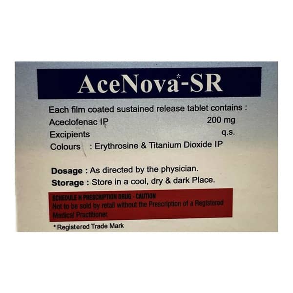 Acenova Sr 200Mg Strip Of 10 Tablets