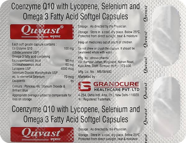 Quvast Strip Of 10 Softgel Capsules