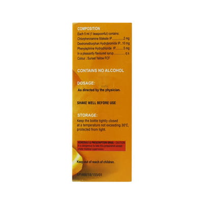 Orange Cs Bottle Of 60ml Cough Syrup