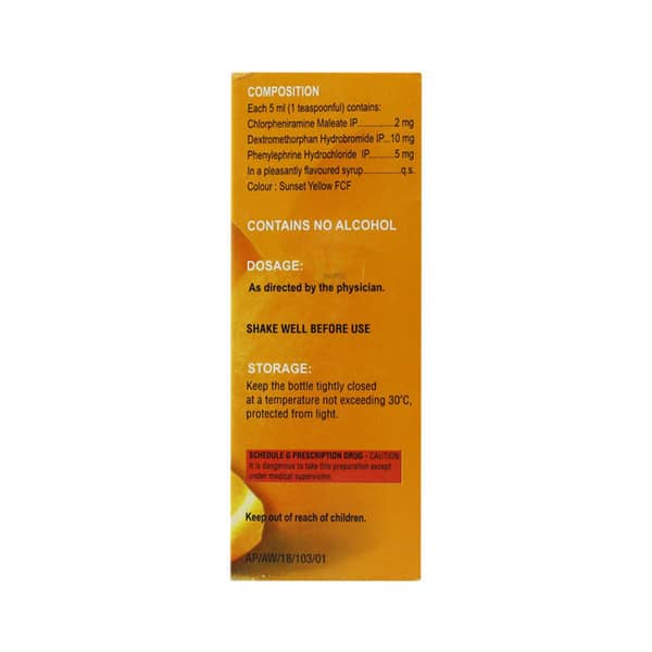 Orange Cs Bottle Of 60ml Cough Syrup