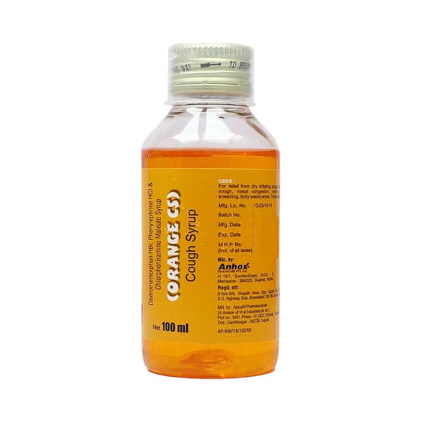 Orange Cs Bottle Of 100ml Cough Syrup