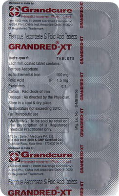 Grandred Xt Strip Of 10 Tablets