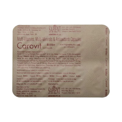 Carovit Capsules Strip Of 10 (Sapient)S