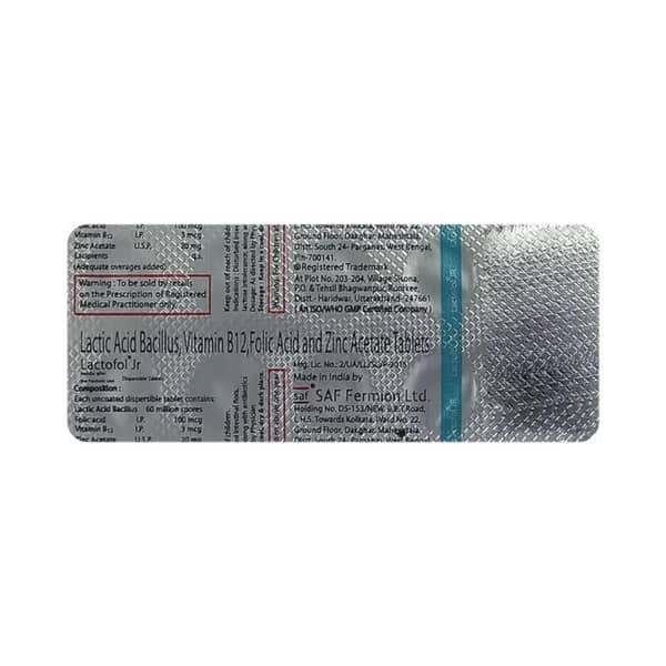 Lactofol Jr Dt Strip Of 10 Tablets