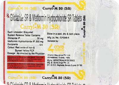 Carryl M 30mg Sr Strip Of 10 Tablets