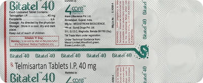 Bitatel 40mg Strip Of 10 Tablets
