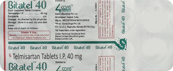 Bitatel 40mg Strip Of 10 Tablets