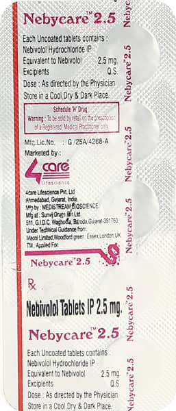 Nebycare 2.5Mg Strip Of 10 Tablets