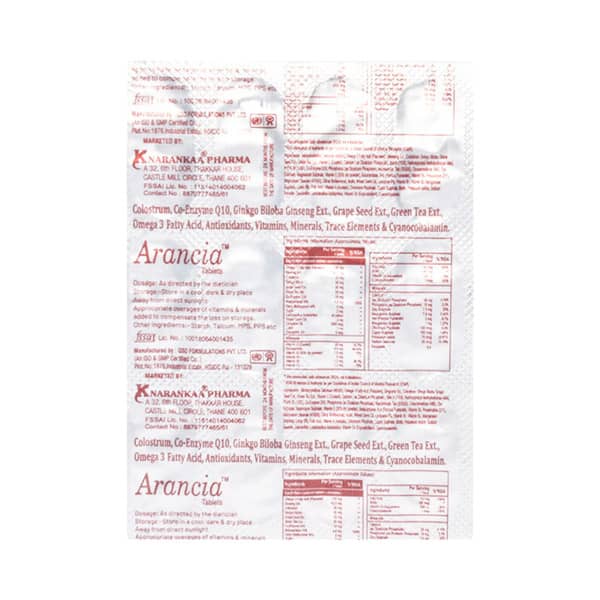 Arancia Strip Of 15 Tablets
