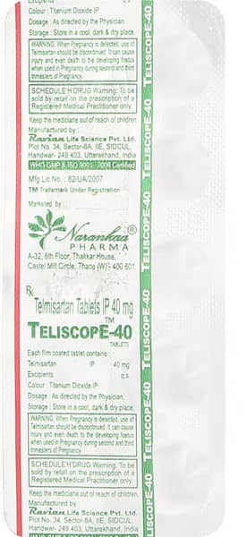 Teliscope 40Mg Strip Of 10 Tablets