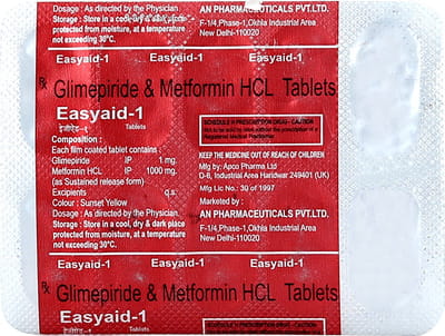 Easy Aid 1mg Strip Of 10 Tablets