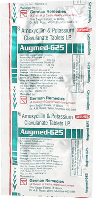 Augmed 625mg Strip Of 6 Tablets