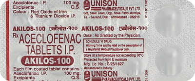 Akilos 100mg Strip Of 10 Tablets