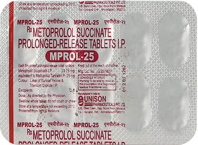 Mprol 25mg Strip Of 10 Tablets