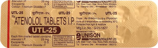 Utl 25Mg Strip Of 14 Tablets