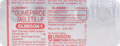Glimison 1mg Strip Of 10 Tablets