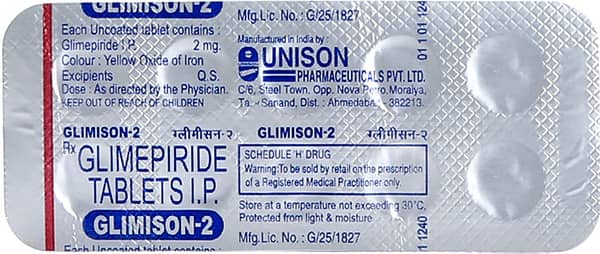 Glimison 2mg Strip Of 10 Tablets