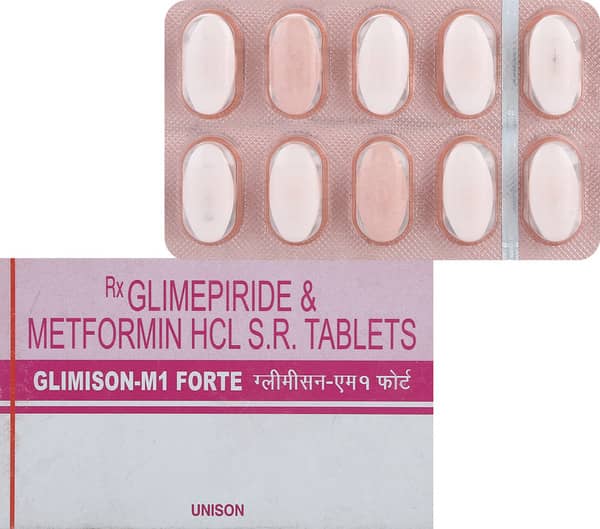 Glimison M 1mg Forte Strip Of 10 Tablets