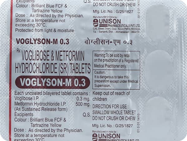 Voglyson M 0.3mg Strip Of 15 Tablets