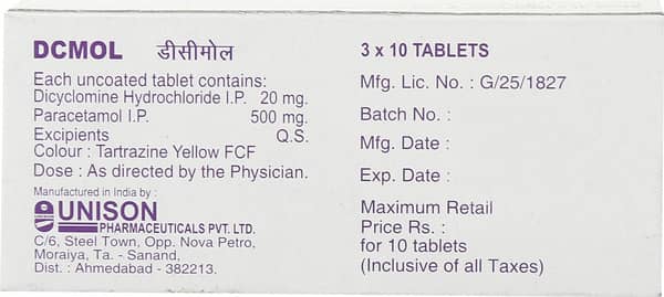 Dcmol Strip Of 10 Tablets