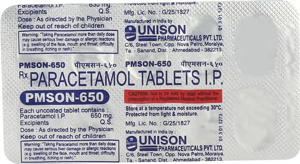 Pmson 650mg Strip Of 10 Tablets