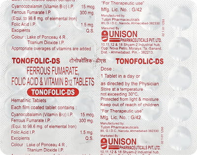 Tonofolic Ds Strip Of 30 Tablets
