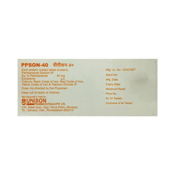 Ppson 40mg Strip Of 10 Capsules
