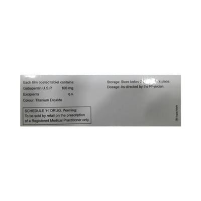 Gabalent 100mg Strip Of 10 Tablets